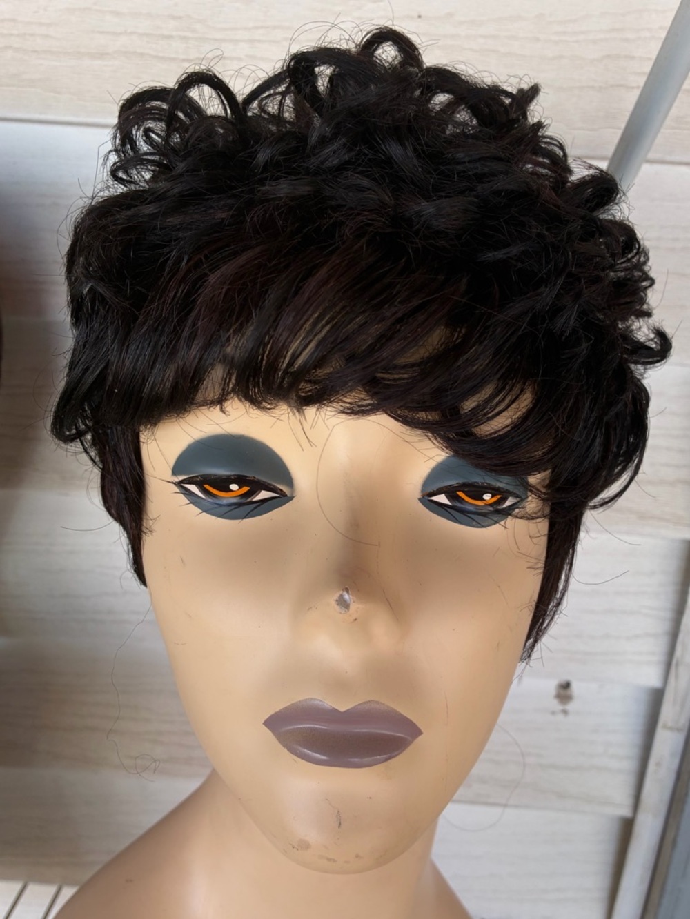 Short Curly Pixie Wig in Dark Brown - Women Hair